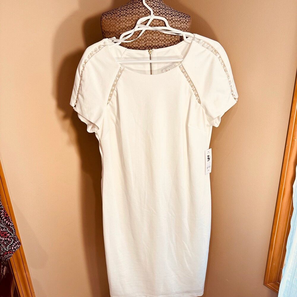 Ivory dress with pearl sleeves Premier Amour Designs